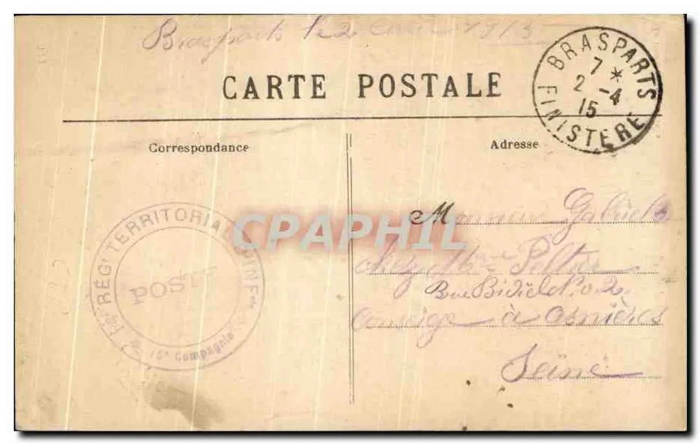 Mädchen im Volkskostüm — Bonne Fête — La Doaré, Foto, Châtesulim - Rückseite