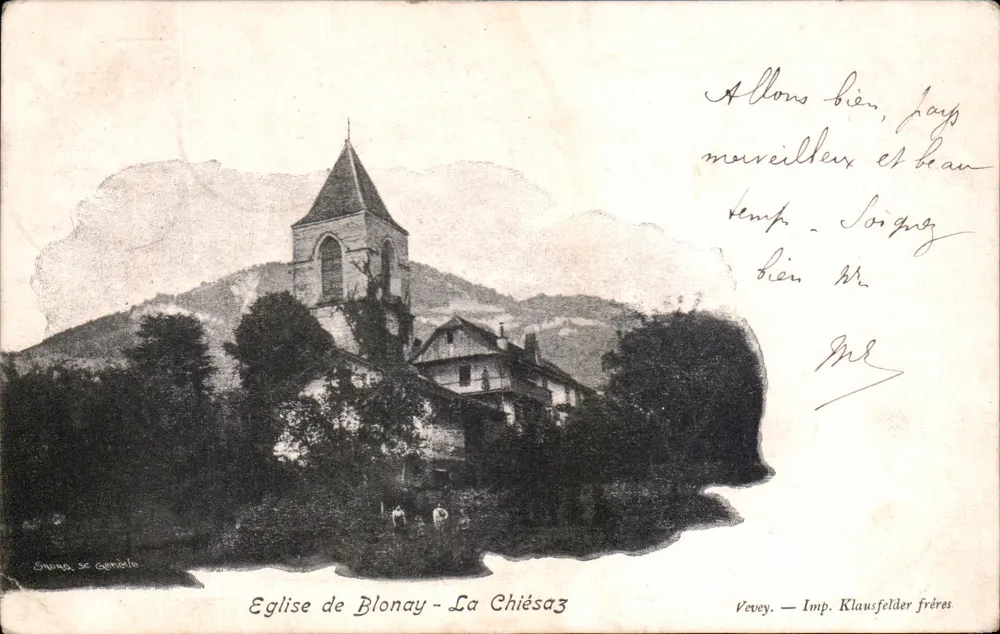 Kerk van Blonay - La Chiésaz — Vevey, Imp. Klausfelder broers - Voorkant