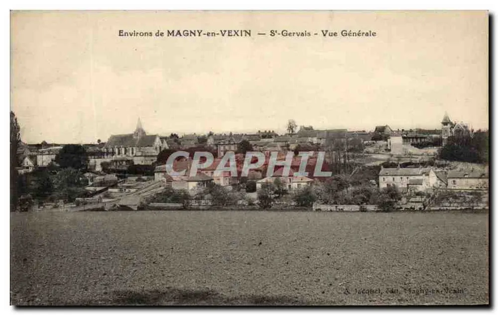 Umgebung von MAGNY-en-VEIXIN — S'-Gervais — Allgemeiner Blick — A. Jacquel, Verleger - Vorderseite