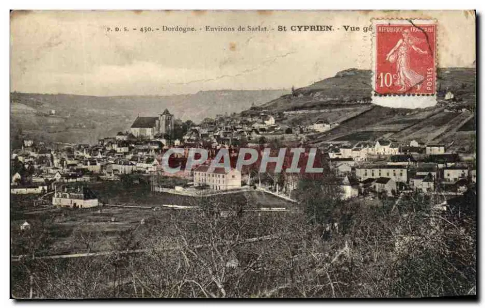 St Cyprien — Allgemeiner Blick — P.D.S. 430, Dordogne, Umgebung von Sarlat - Vorderseite