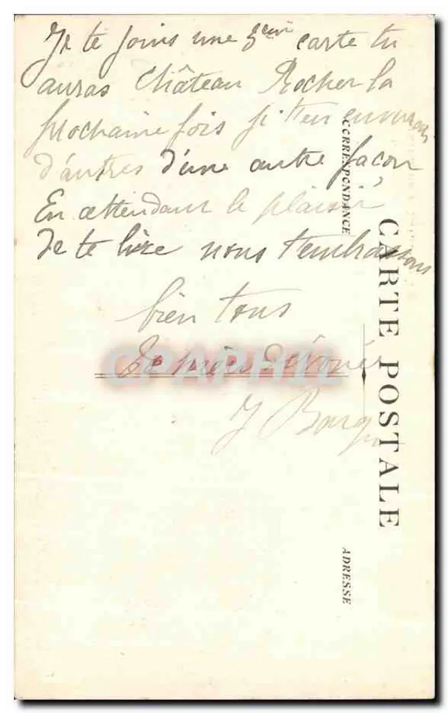 Château-Rocher — Umgebung von Piégut — Sammlung J.S.D. 4336 (bis) - Rückseite