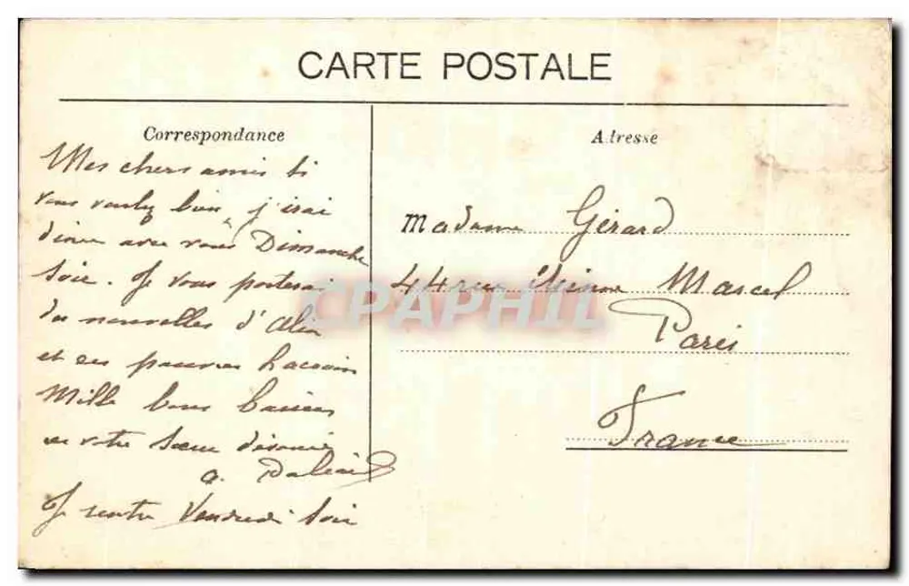 Genève — Sentier des Saules — Charnaux Frères & Co., Genève, n° 5747 - Verso