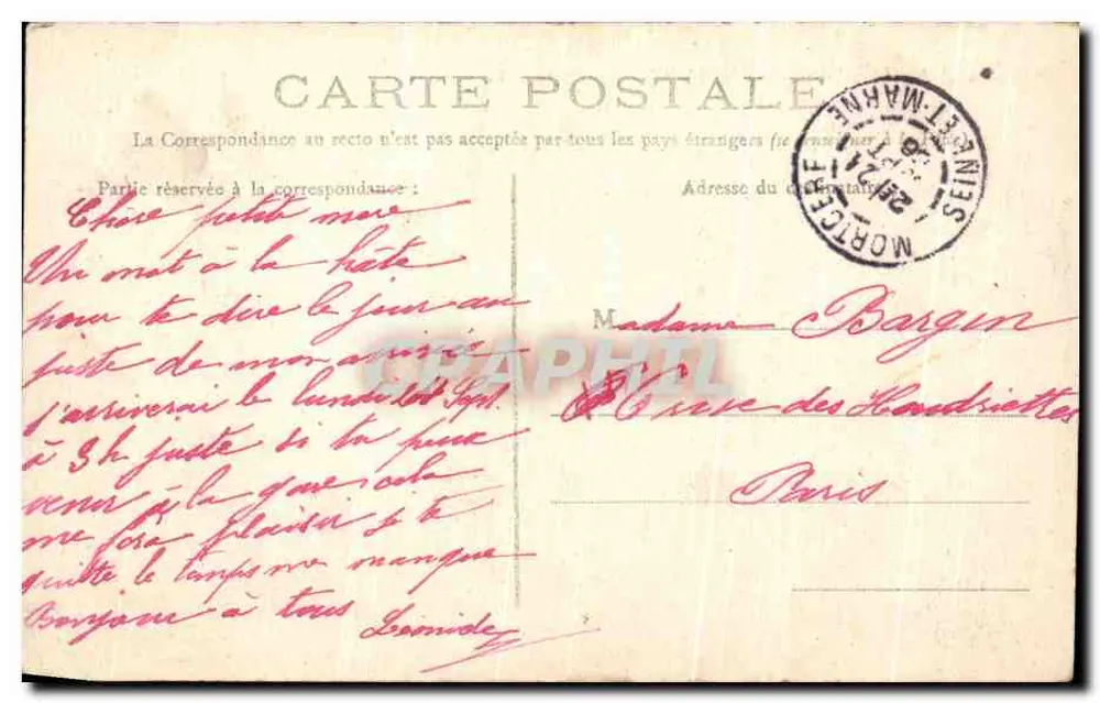 Villeneuve-sur-Bellot (S.-et-M.) — Panorama — Fotografia G. Brindelet, 39 rue St-Nicolas, Ferté-s.-Jouarre (S.-et-M.) - Verso