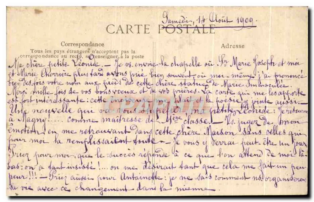 Die Kapelle — Schwestern von Saint-Vincent-de-Paul — Das Weiße Haus — Paris - Rückseite