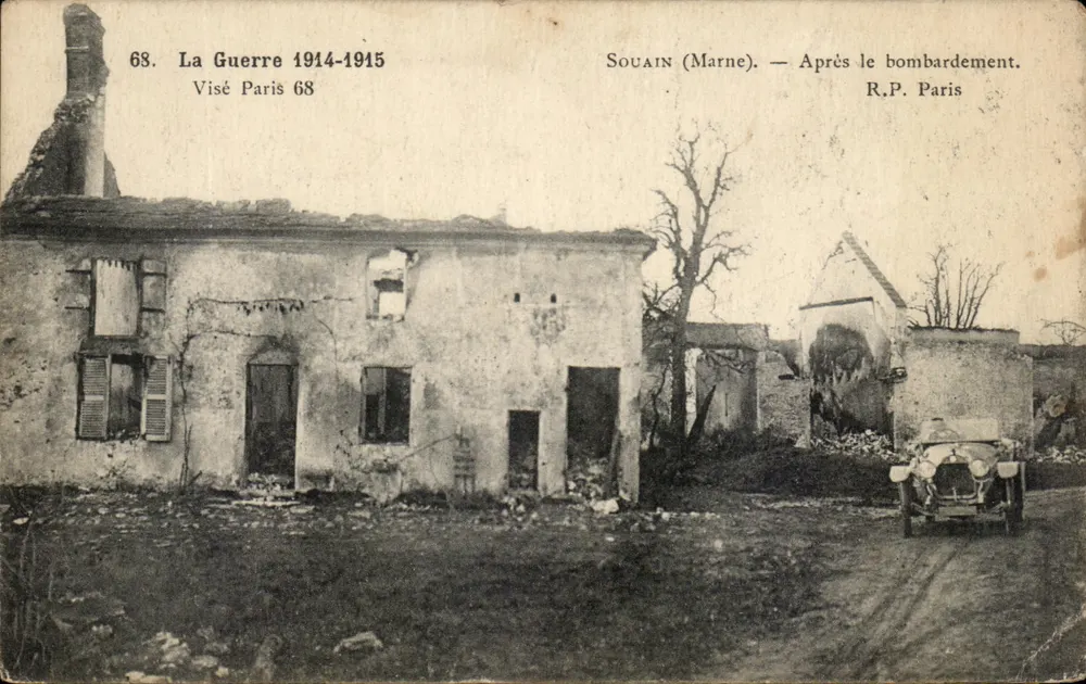 Souain (Marne) — Nach dem Bombardement — R.P. Paris - Vorderseite