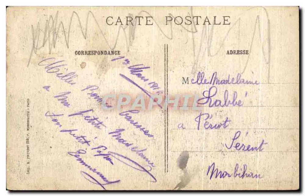 Souain (Marne) — Nach dem Bombardement — R.P. Paris - Rückseite