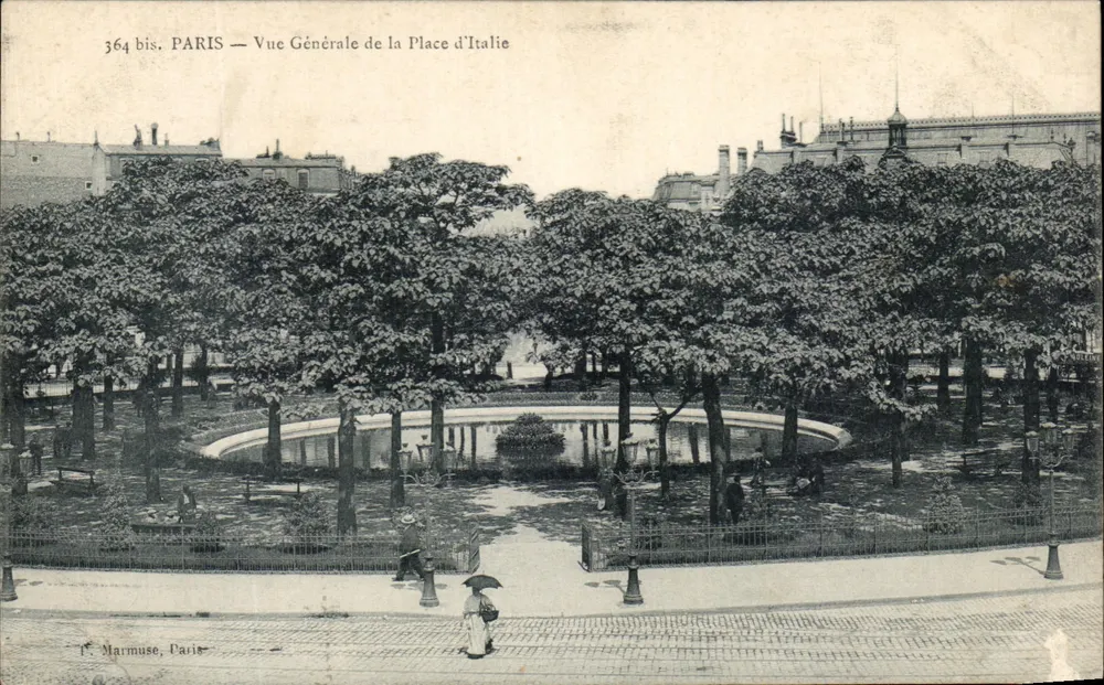 Paris — Allgemeiner Blick auf die Place d'Italie — F. Marmuse, Paris - Vorderseite