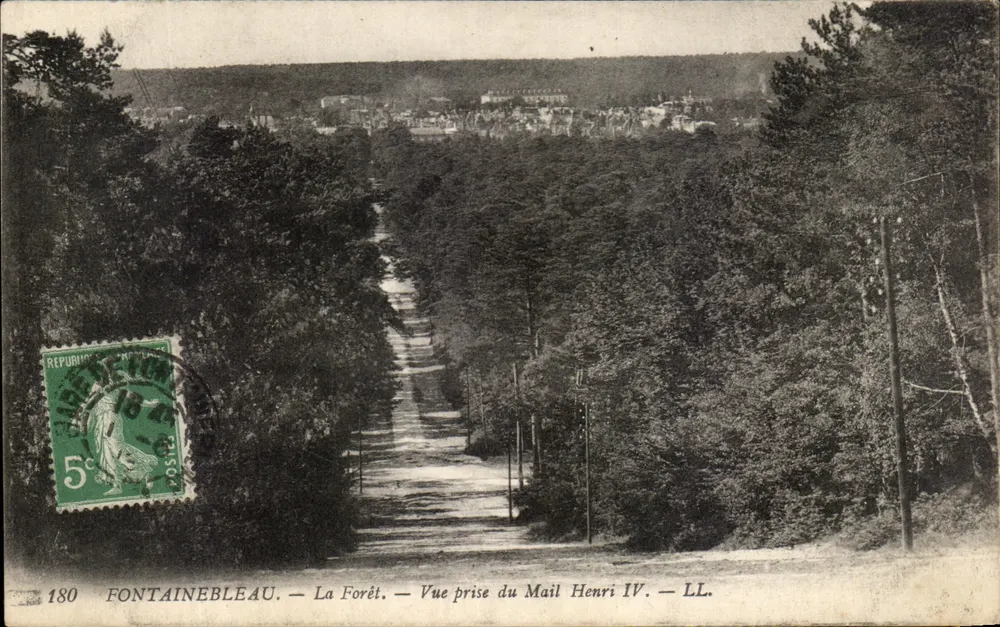 Fontainebleau — Der Wald — Blick vom Mail Henri IV — LL. — N° 180 - Vorderseite