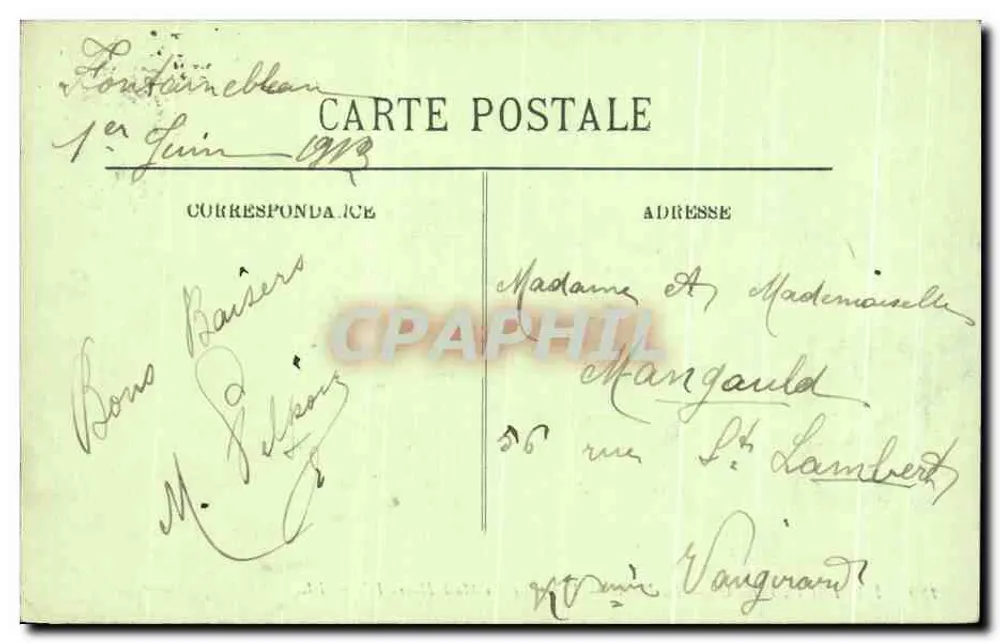 Fontainebleau — Der Wald — Blick vom Mail Henri IV — LL. — N° 180 - Rückseite