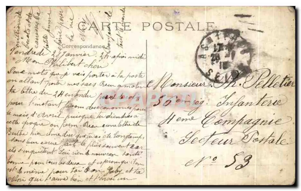 Asnières - Place de la Comète — théâtre 'CABARET PLOONKER' — éditeur imprimeur non visible - Verso