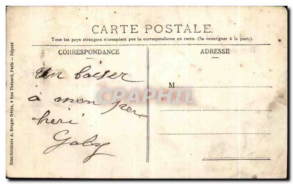 Ponchon (Oise) — Fabrik für Faience-Fliesen Bertrand Fils aîné - Rückseite