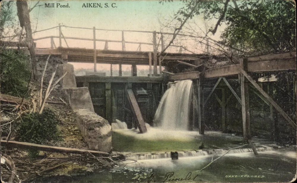 Mill Pond — Aiken, S.C. — G. Picorel, editor - Frente