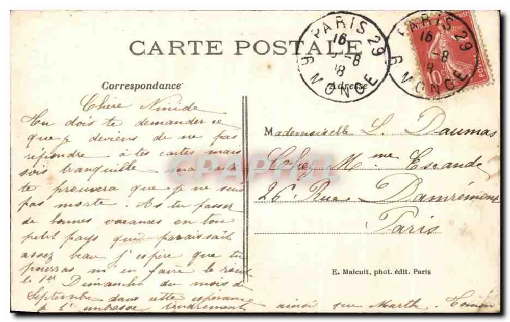 SÈVRES — Ansicht der Seine — E.M. — n°70 - Rückseite