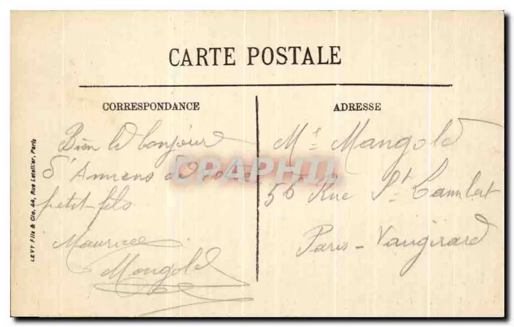 Amiens — O Liceu de Meninas — Amer Picon, n°65 - Verso