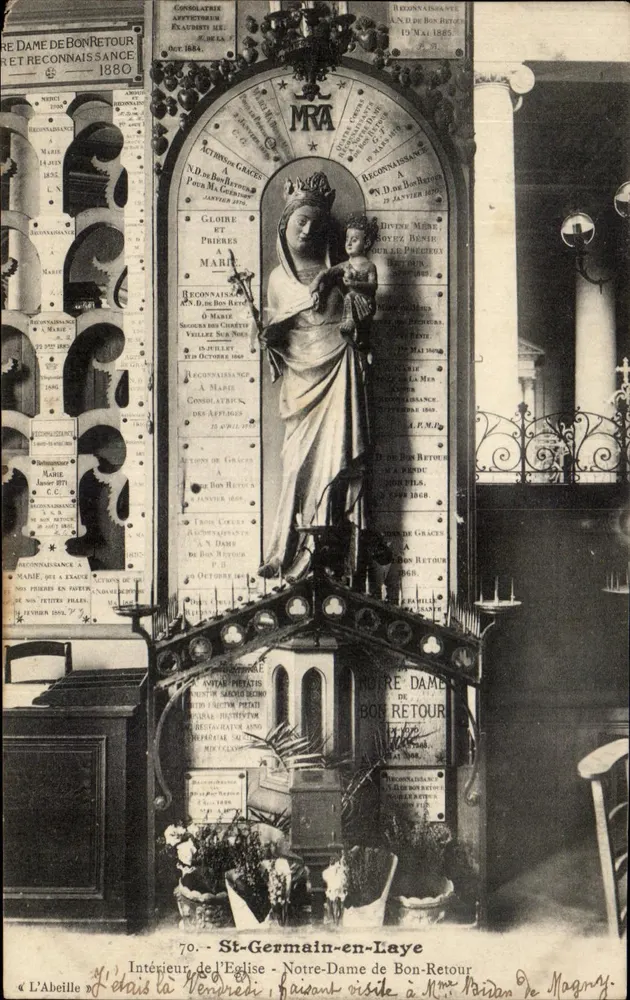 Innenansicht der Kirche Notre-Dame de Bon Retour — St-Germain-en-Laye — L'Abéille - Vorderseite