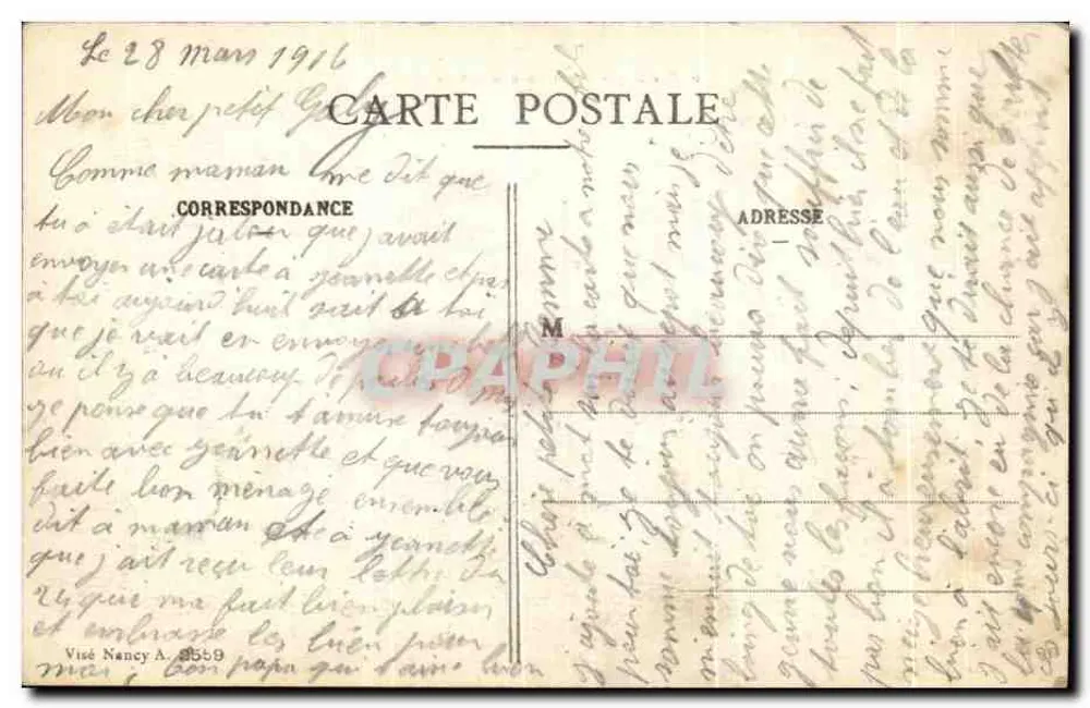 Französische Soldaten in Beaurieux — Unsere Trenchers bereiten eine Verteidigungsanlage vor — Edition Jary-Thirion - Rückseite