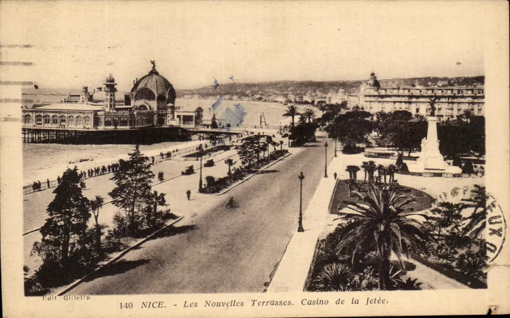 NICE - Les Nouvelles Terrasses. Casino de la Jetée. - Edit Gilletta, n°140 - Vorderseite