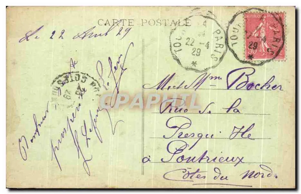Vendôme - O Loir e o Ponte de l'Isle — Papelaria H. Chartier, Vendôme, n° 561 - Verso