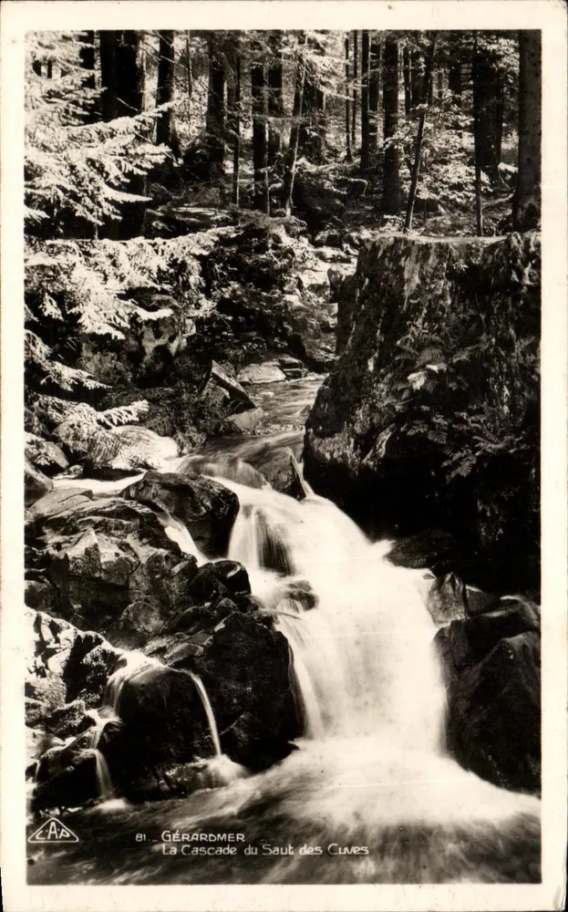Gérardmer — A Cachoeira do Salto das Cubas — editor L'As, n°81 - Frente
