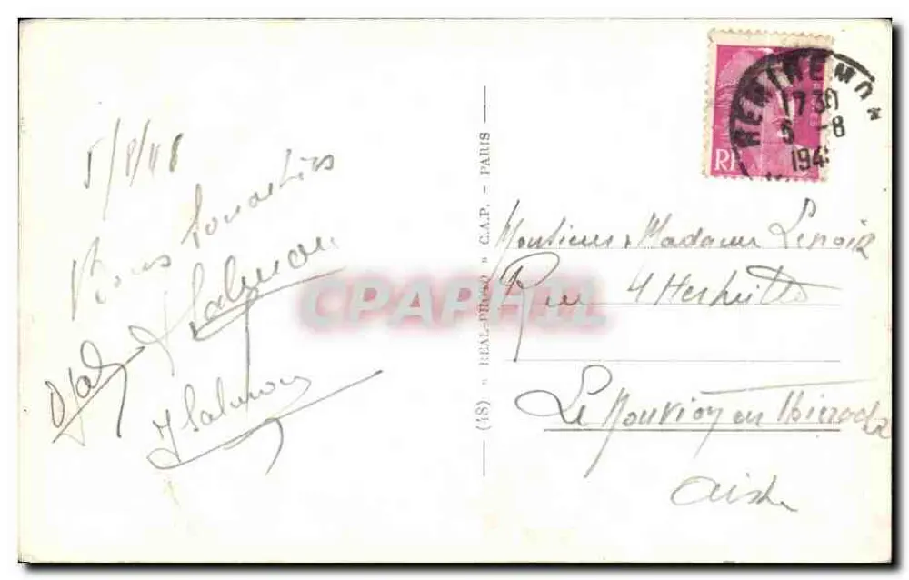 Gérardmer — A Cachoeira do Salto das Cubas — editor L'As, n°81 - Verso