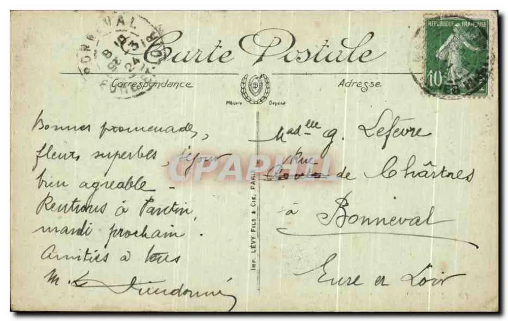 Menton — Através dos Oliveiras — Selnota, n°12 - Verso