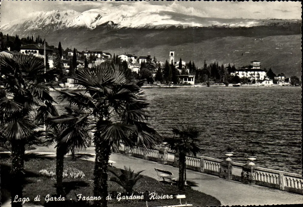 Lago di Garda - Fasano di Gardone Riviera — Antike Ansichtskarte "Vera Fotografia "Fotocelere" n°253 - Vorderseite