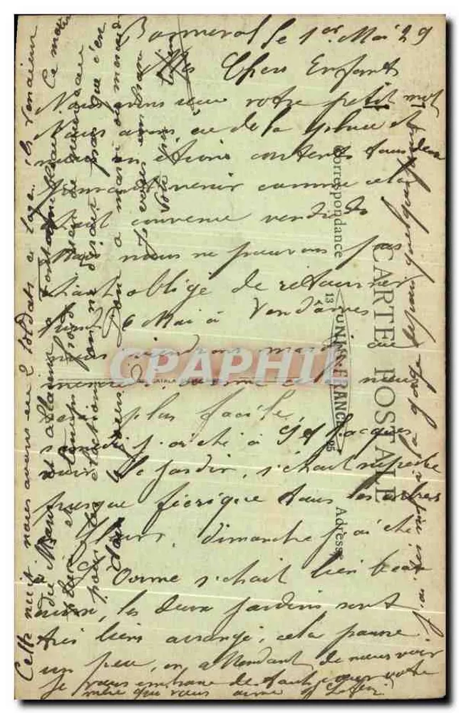 Vendôme - Praça Saint-Martin — editor H. Charlier, n°34 - Verso