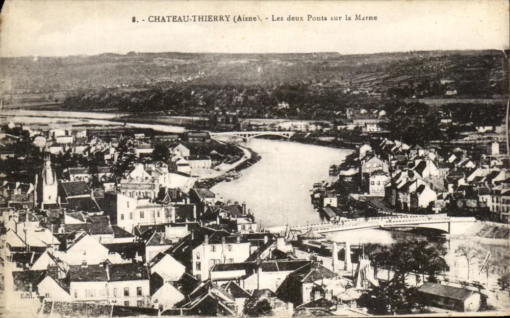 Château-Thierry (Aisne) — Die beiden Brücken über die Marne — Ed. J.B. - Vorderseite