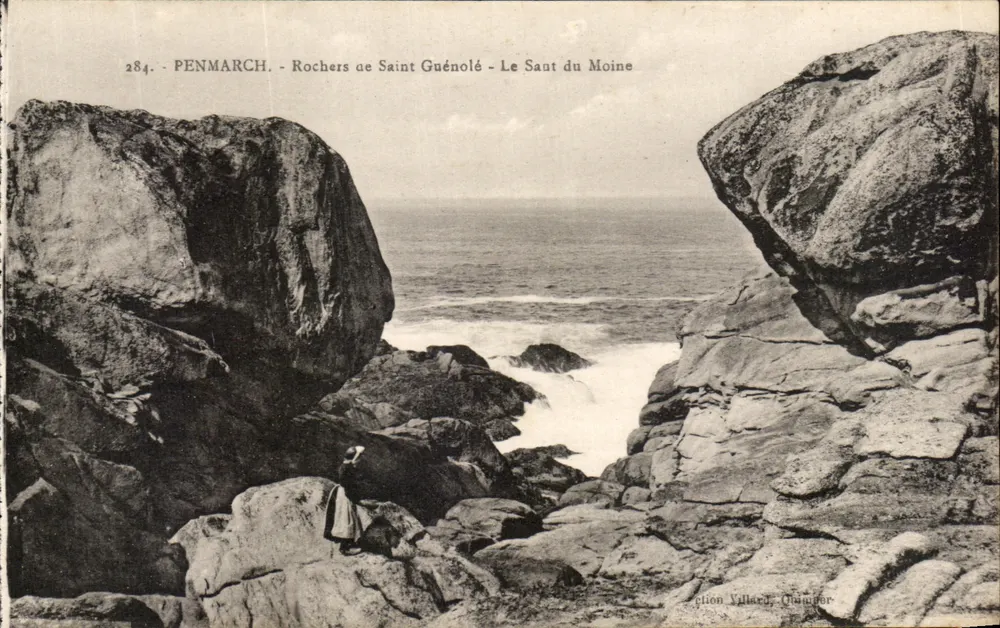 Penmarch - Felsen von Saint Guénolé - Der Mönchssprung — Édition Villard, Quimper - Vorderseite