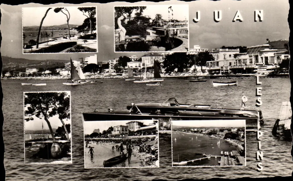 Juan-les-Pins — vista panorâmica e cenas de praia — Ed. 'La Cigogne' n° 6.997.30 - Frente
