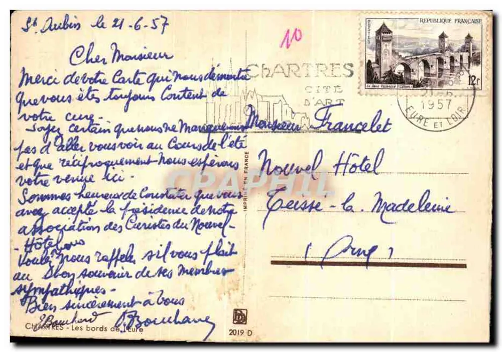 Chartres — Catedral de Chartres — editor CHARTRES CITE D'ART - Verso