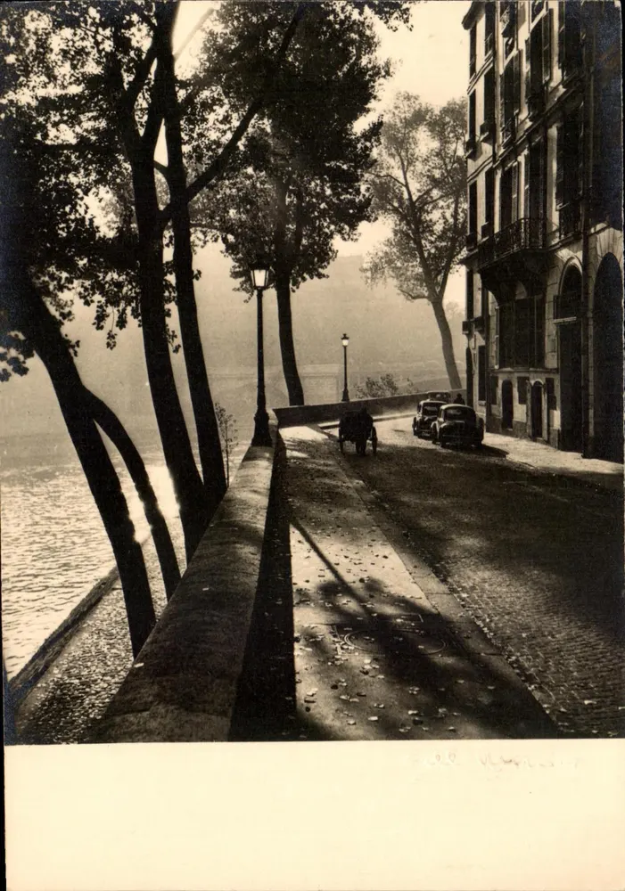 Paris - Manhã de Outono, Quai d'Anjou — Albert Monier n°297 - Frente