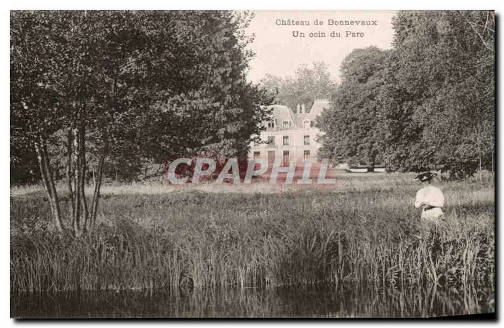 Château de Bonnevaux — Ein Eckbereich des Parks — unbekannter Verleger - Vorderseite