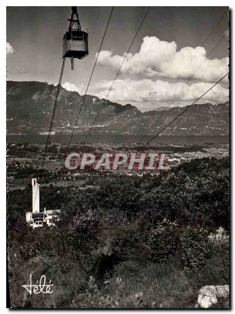 Seilbahn Mi-Revard — Panoramablick auf See und Berge — Éditions TELEVARD - Vorderseite