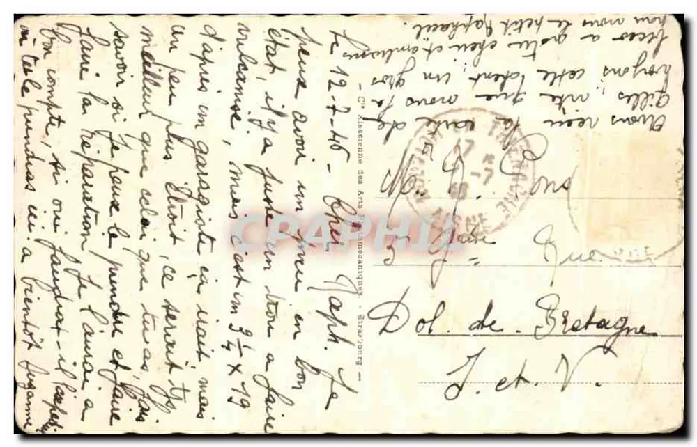 St-Quentin - Le Palais Fervaques — éditeur L. D. n° 79 - Verso