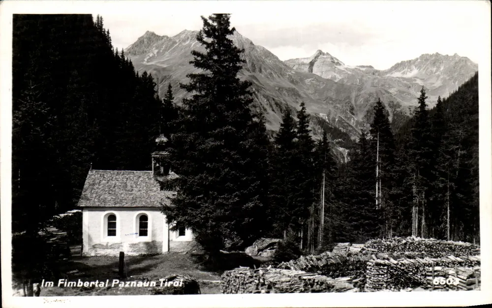 Iglesia del Fimbertal — Tirol — editor Rischbieth, n.º 5503 - Anverso