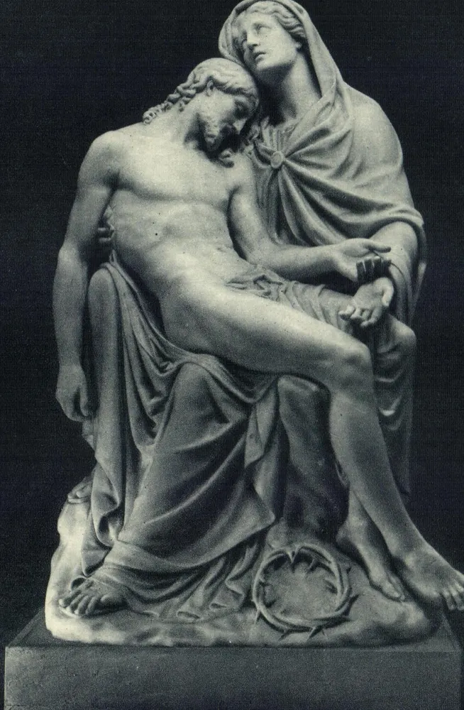 A Pietá de Benoît Cacciatori — Abadia de Haute-Côme (Savoie) — Editor Hélios M. Lescouer & Fils, Lyon - Frente