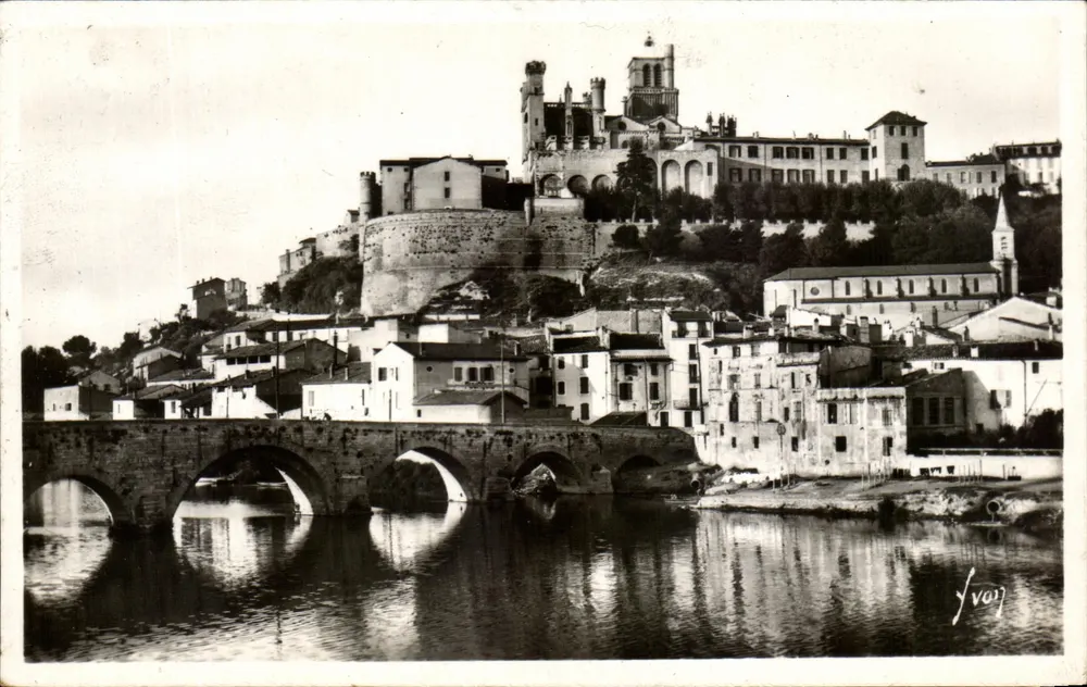 Béziers — Ansicht der Ufer des Orb — La Douce France - Vorderseite
