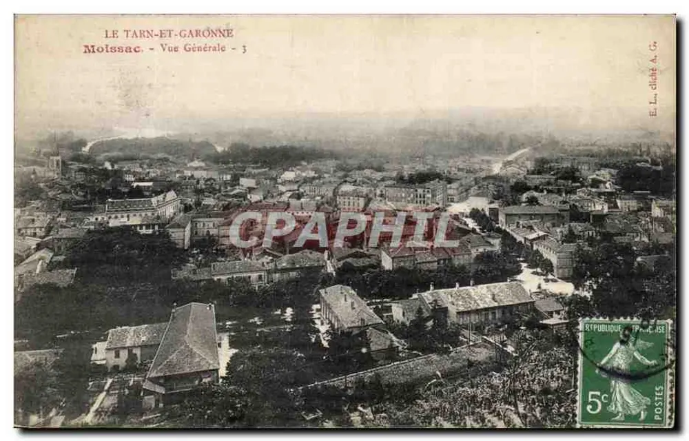 Moissac — Vue Générale — E. L., cliché A. C. - Frente