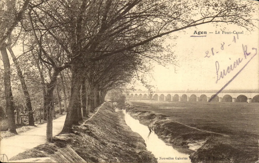 Agen — De Kanaalbrug — Cliché van de Nieuwe Galerijen Associées & Billières - Voorkant
