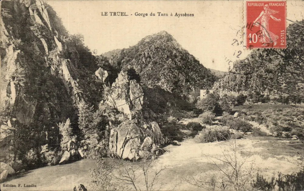 Il Truel - Gola del Tarn ad Ayssènes — Edizione F. Landès - Recto
