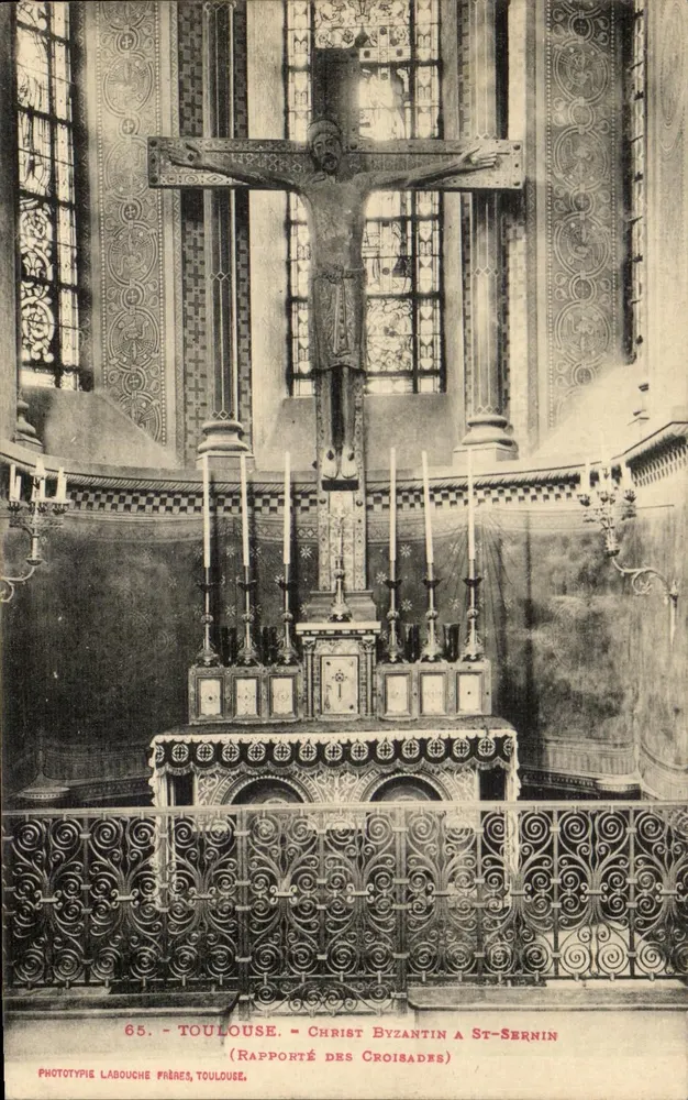 Toulouse - Byzantinischer Christus in Saint-Sernin — Phototypie Labouche Frères, Toulouse, n°65 - Vorderseite