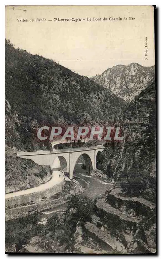 Tal der Aude — Pierre-Lys — Die Eisenbahnbrücke — G. Bien, Linaux - Vorderseite