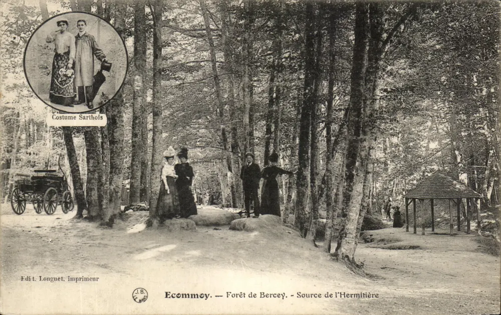 Ecommoy — Wald von Bercey — Quelle der Hermitière — Sarthe-Kleidung - Vorderseite