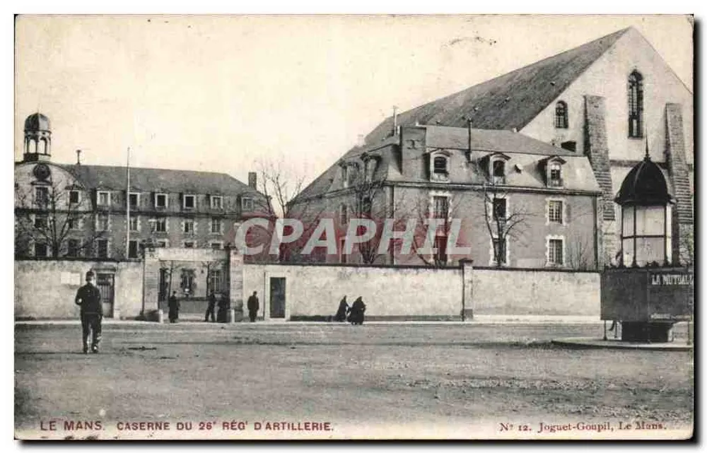 Le Mans. Kasernen des 26. Artillerieregiments — Joguet-Goupil, Nr. 12 - Vorderseite