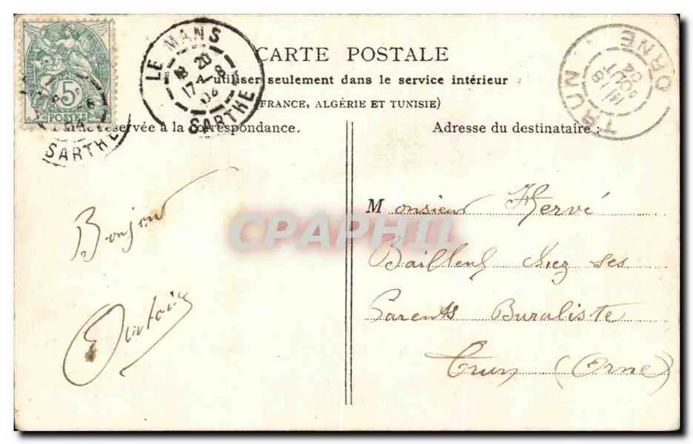 Le Mans. Kasernen des 26. Artillerieregiments — Joguet-Goupil, Nr. 12 - Rückseite