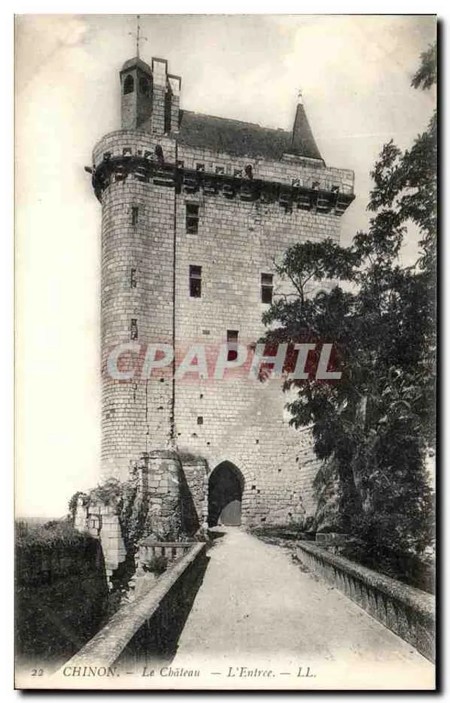 Chinon — O Castelo — A Entrada — LL. - Frente