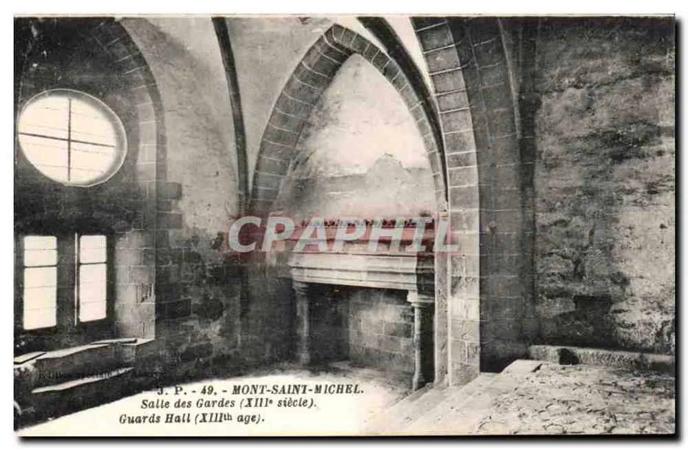 Mont-Saint-Michel — Salle des Gardes (13. Jahrhundert) — J.P. - 49 - Vorderseite