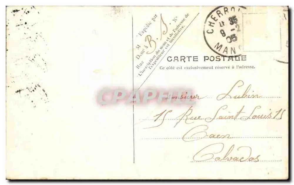 Cherbourg — Montagne du Roule und öffentlicher Garten — V.P. Paris. Nr. 8 - Rückseite