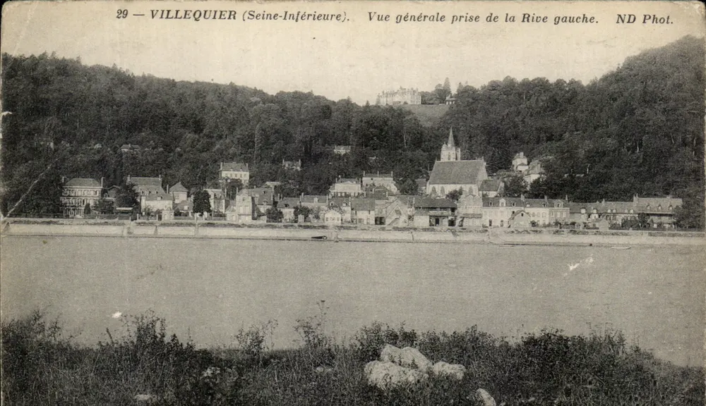 Villequier (Seine-Inférieure) — vue générale prise de la rive gauche — ND Phot. - Vorderseite